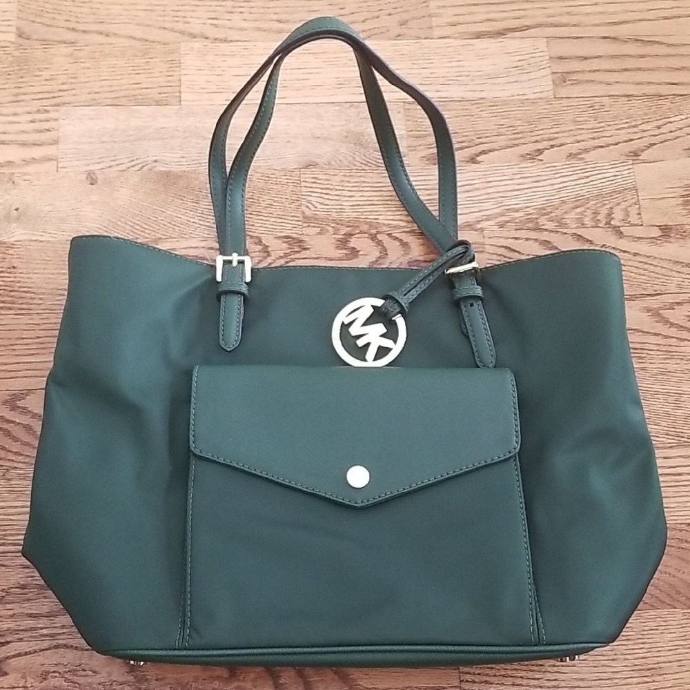 Michael Kors Shoulder Bag Jewel Tone Quiet Luxury Elegant Travel Sophisticated